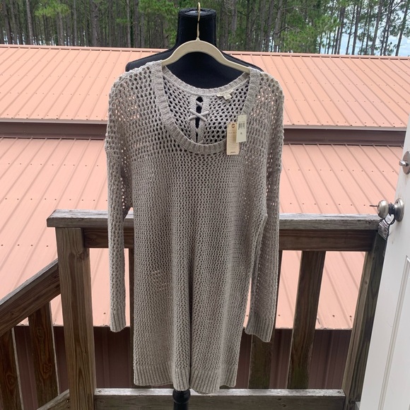 Lucky Brand Taupe Sweater - Picture 2 of 6